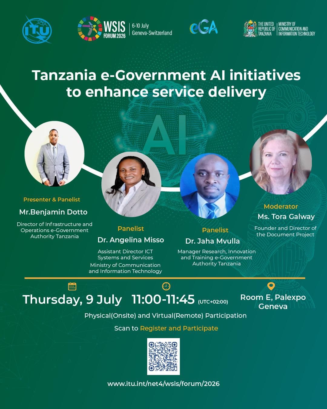 WSIS Forum 2026 — Tanzania e-Government AI initiatives panel poster
